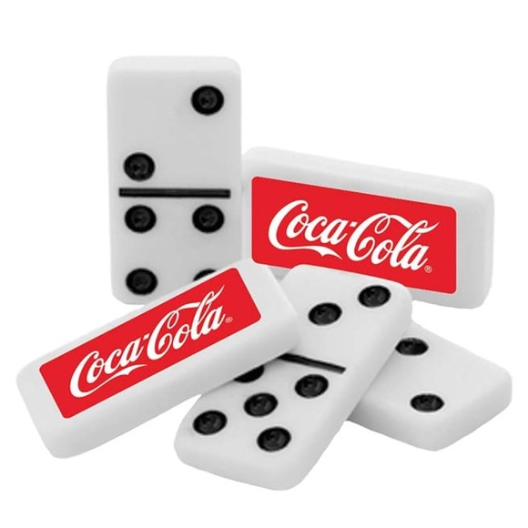 MasterPieces Tile Game Coca-Cola Picture Dominoes 28 Piece Set double sixes NIP - Picture 1 of 6